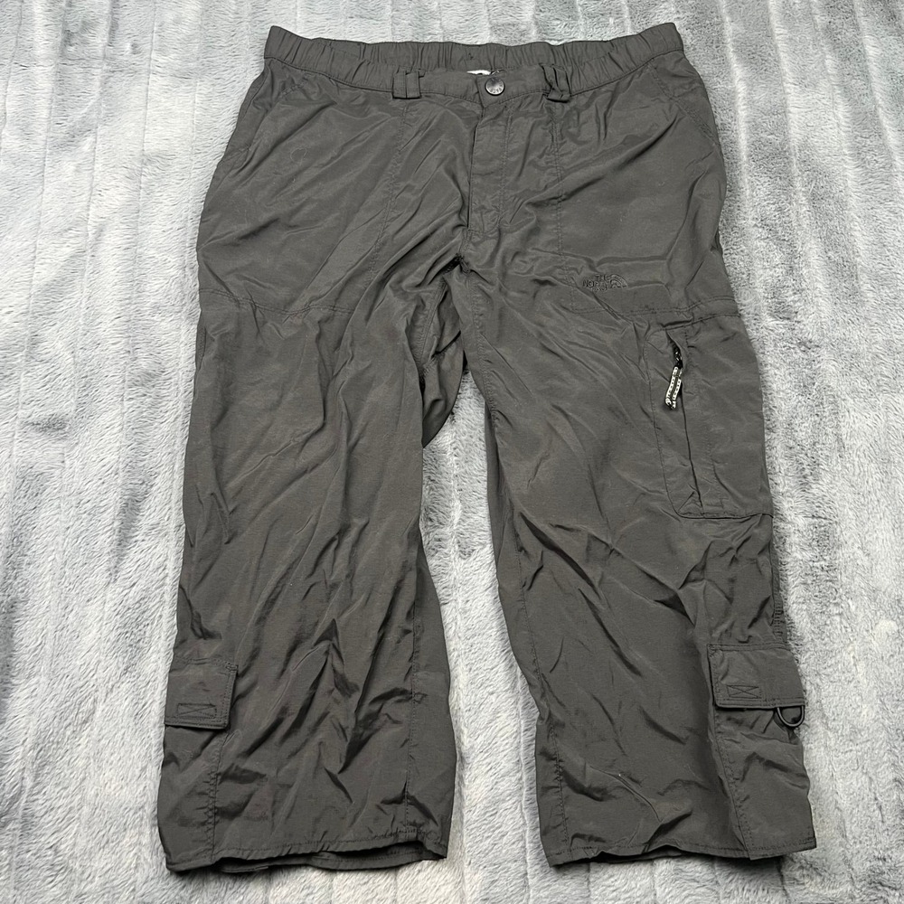 The North Face Womens Black Nylon Cargo Capri Hiking Pants Size 10 14946